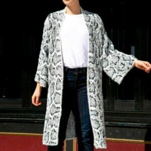 SO Soft Snake Print Long Cardigan